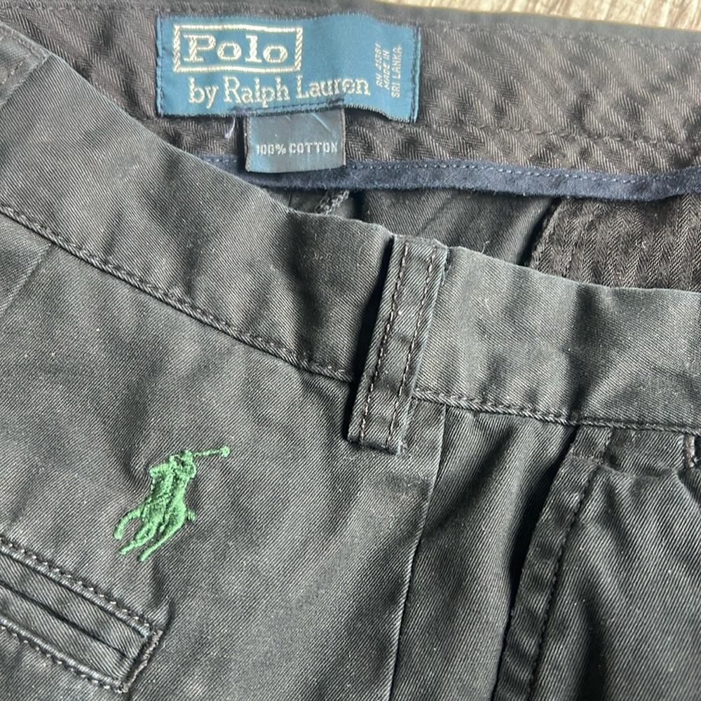 Vintage Polo Ralph Lauren Chino Shorts Black Men's Size 38‎